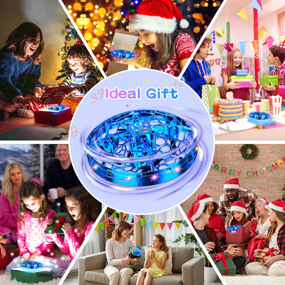 Vantexi Drone for Kids, 2026 Upgrade Flying Toys with LED, Hover Boomerang Mini Drone, Hand Operated UFO Flying Orb Ball, Christmas Birthday Gifts for 6 7 8 9 10 11 12+ Boys Indoor Outdoor (Blue)