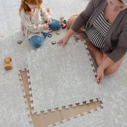 Little Landings Baby Play Mat for Floor - Eden (4x6ft) - Premium EVA Foam Play Mat for Babies & Toddlers (Ages 0-5+) - Non-Toxic Playmat for Tummy Time, Crawling & Playroom - Stylish & Comfortable