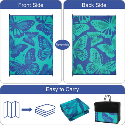 Uphome Outdoor Rug Waterproof 8x10 ft, Patio Plastic Straw Rugs for RV Camping, Reversible Mat Outside, Indoor Outdoor Large Floor Carpet for Back Yard Deck Balcony Porch Beach Picnic