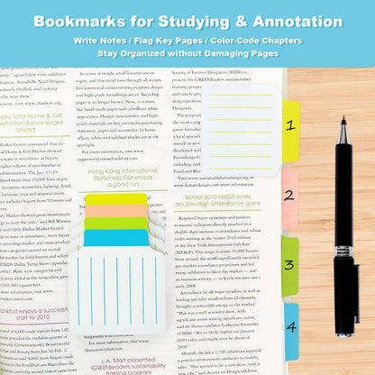 AAAA 4A 2 Pads Divider Sticky Notes Tabs 2 2/3 x 2 7/8 Inches, White, Lined Sticky Notes with Lines for Notebooks, Books, Office, School Supplies, 15 Sheets/Divider, 4 Dividers/Pad, 120 Sheets Total