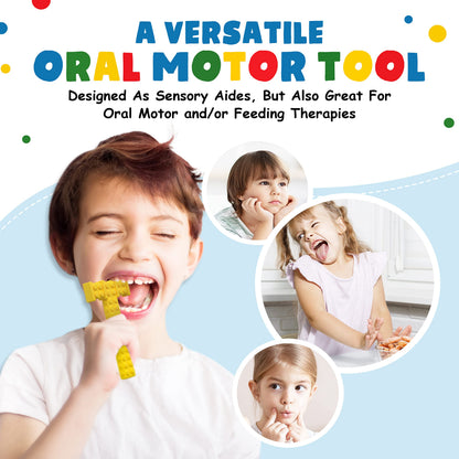 Lull Kids Chewy Sensory Toys for Kids with Autism Sensory Product for Adults Teens Toddlers, ADHD Tools for Kids, ADHD Toys for Autistic Children, Oral Motor Tool Tube, Mouth Toys, Chew Stick (4 Pack)