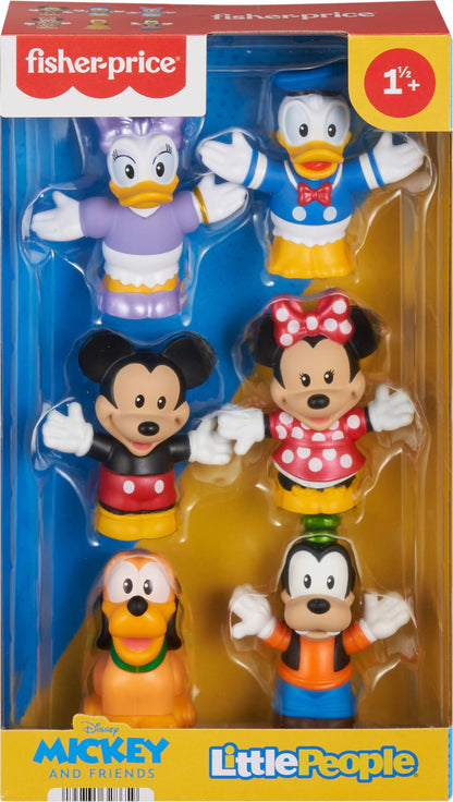 Fisher-Price Little People Toddler Toy Disney Mickey Mouse & Friends 6-Piece Figure Set for Preschool Pretend Play Kids Ages 18+ Months