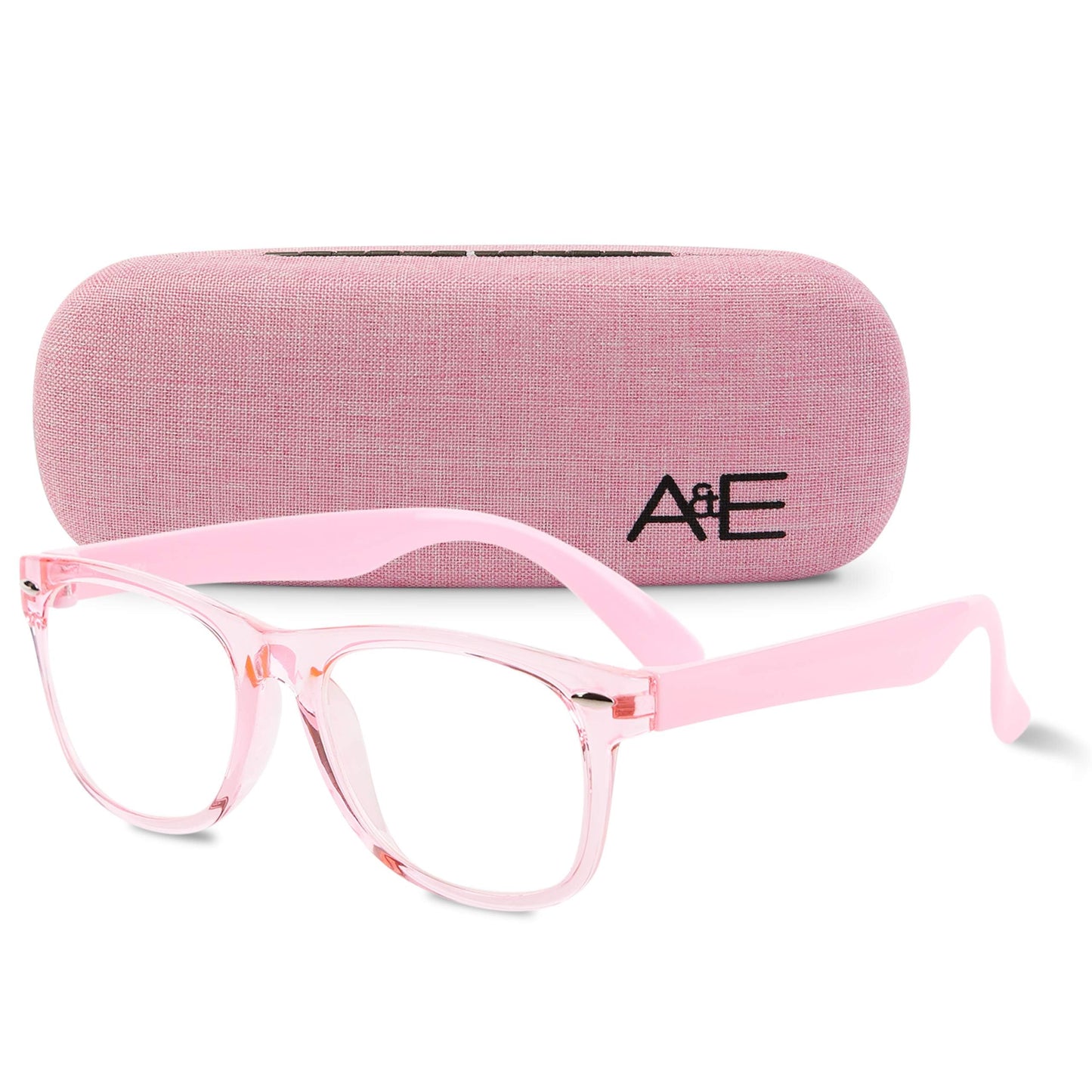 GALVANOX Kids Fake Glasses - Non Prescription Clear Lens Eyeglasses, TR90 Frame with Shatterproof Lenses (Suitable for Children Ages-3-12) Pink