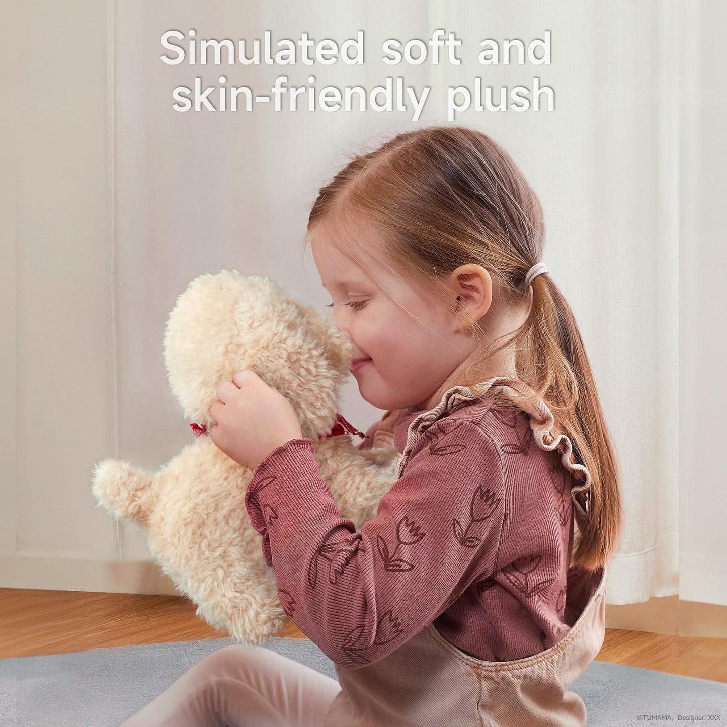 TUMAMA Remote Control Electronic Plush Puppy Dog Toy, Fun Interactive Toys,Walks,Barks,Shake Tail,Dress Up Realistic Stuffed Animal Dog, Gift for Girls Boys Age 3-6 Year Old
