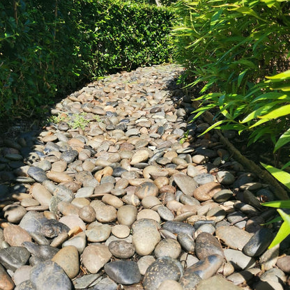 YISZM 40lbs Natural River Rocks, 3"-4" Premium Pebbles for Garden and Landscape Design, Hand-Picked Smooth Stones for Fish Tank, Flower Pots, Indoor Water Fountains, Pathways, Backyard