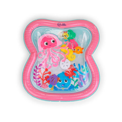 Baby Einstein Ocean Explorers Jiggling Janet Water Mat, Baby Water Mat with 6 Floating Ocean Shapes for Cause & Effect, Multisensory, Multisensory, Pink, Newborn +