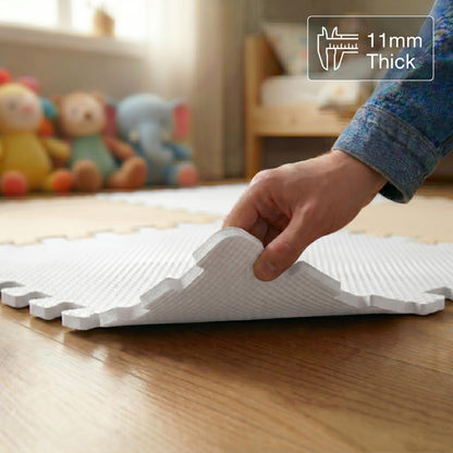 FlooringInc Baby Play Mat for Floor, Extra Large 2'x2' Foam Floor Tiles for Kids, Soft Interlocking Puzzle Mat, 1/2 Inch Thick, Non-Toxic EVA (Moonbeam, 24 Tile Pack, 96 Sq Ft)