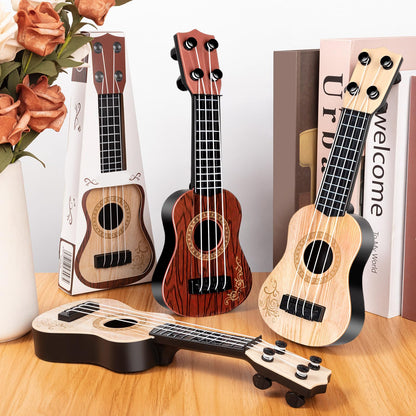 10 Inch Kids Mini Guitar 12 Pcs Toy Guitars 4 Strings Mini Ukulele Musical Instrument Guitars Toy for Toddler Beginner