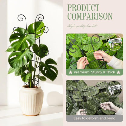 QIAOKAIYAN 4 Pack 30 Inch Tall Metal Plant Trellis for Climbing Plants Indoor - Rustproof Garden Trellis for Potted Houseplants, Sturdy Support for Ivy, Pothos, Monstera, Hoya & Flower Vines