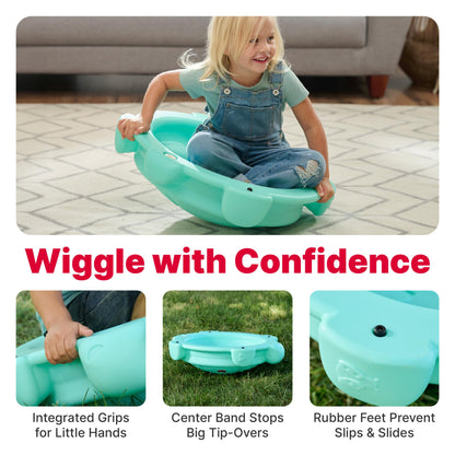 Step2 Topsy Turtle Rocking Disk and Stepping Stone, Balance and Climbing Toy for Kids and Toddlers, Indoor/Outdoor, 18 Months - 3 Years, Mint