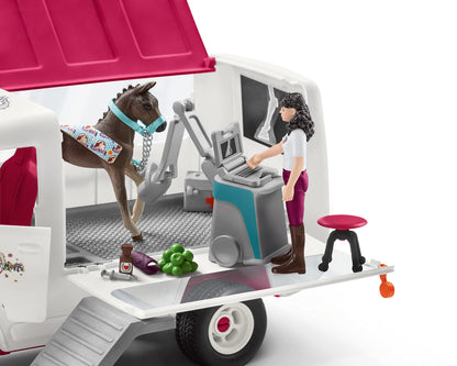 Schleich Horse Club — Mobile Vet with Hanoverian Foal, Horse Equine Vet with X-Ray Kit Play Set, Veterinarian Kit for Kids Ages 5+