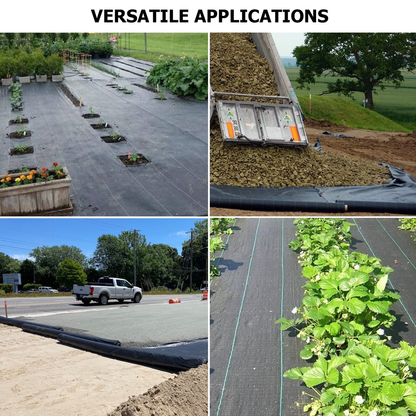 DWALE Driveway Fabric,13x115 ft Road Fabric Commercial Weed Barrier Fabric, Landscape Fabric Heavy Duty 5OZ French Drain Fabric for Erosion Control,Landscape Fabric,Weed Barrier,Construction Projects