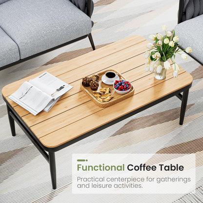 Jocoevol Outdoor Patio Furniture Set, Outdoor 5-Seat Sofa with Coffee Table, Waterproof Thick Cushion Patio Conversation Set, All Weather Outdoor Couch Set for Deck, Lawn, Balcony, Porch