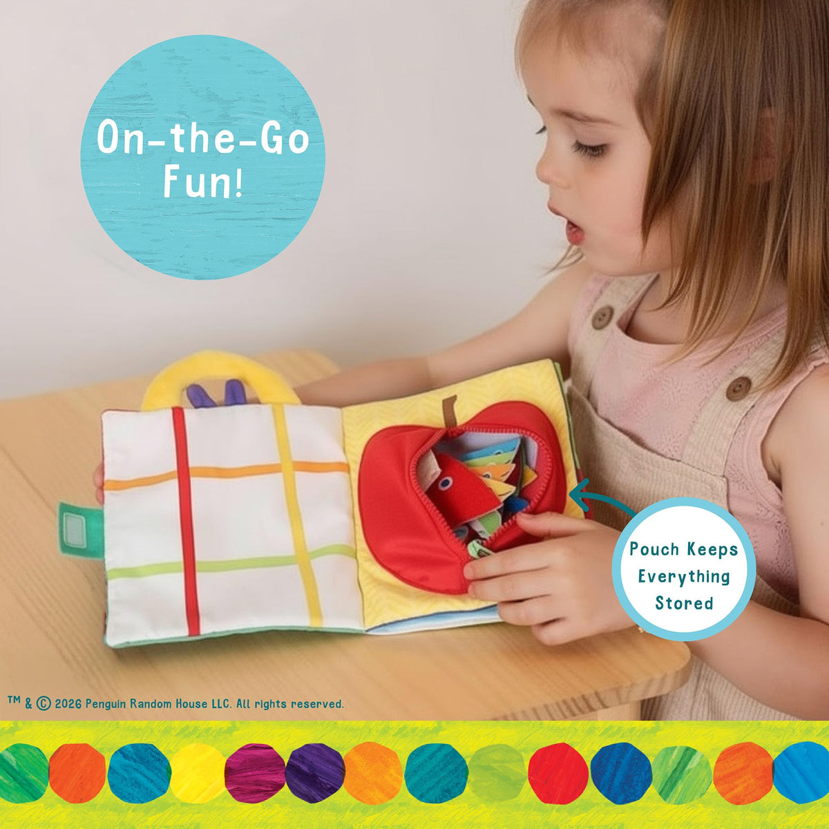 Eric Carle The Very Hungry Caterpillar Busy Felt Toy – Interactive Storytime Activity with 5 Pages, 3 Finger Puppets, and 23 Felt Play Pieces – Early Learning Toy for Toddlers, Ages 2+