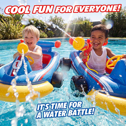 Lehoo Castle Kids Pool Floats with Water Gun, Pool Toys for Kids Ages 3-8, Inflatable Ride-on Toddler Pool Float Outdoor Summer Beach Water Toys for Boys and Girls