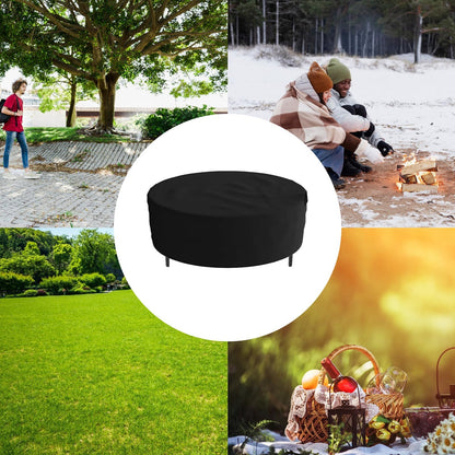 Fire Pit Surround Tabletop for Solo Stove Yukon & Bonfire, Outdoor Smokeless Fire Pit Table for Wood Burning Fire Pits, Powder-Coated Steel Stove Table Surround for Solo Stove