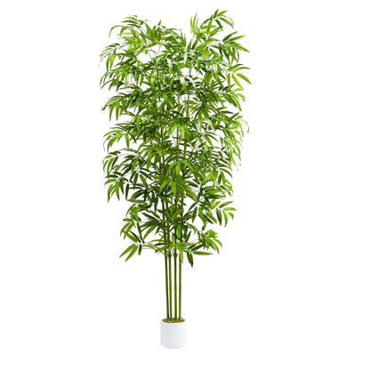 Artificial Bamboo Tree 6FT Tall Fake Plants Faux Silk Plant, Faux Bamboo Plant for Home Office Indoor Outdoor Decor Artificial Trees with Tall Planter