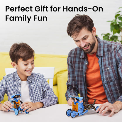 Sillbird Solar Building Robot Kit STEM Gift for Boys Aged 8-13, DIY Science Educational Toys for Kids Teens Birthday, 12-in-1 Solar or Battery Powered Robotic Set with 196 Pieces
