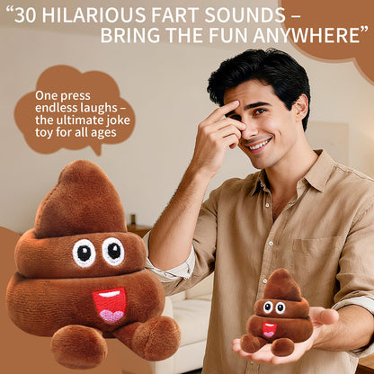 Funny Farting Poop Plush Toy,30 Hilarious Fart Sounds Dammit Pranks Doll,Perfect Gag Gift,Pets,and Pranks for Poop Emoji Party Decorations,Fart Noise Maker Machine Stuffed Animal