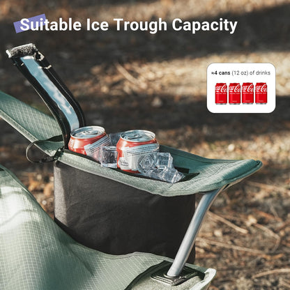 Byliable Camping Chairs Lawn Portable Foldable Camp Folding Lightweight Chair for Adults with Drink Holder and Cooler Pouch Outdoor for Camping, Lawn, Sports, Picnic, Music Festival, Gray Black