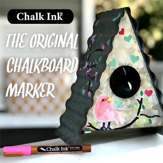Chalk Ink Chalk Markers - Professional Chisel Tip Chalkboard Markers - Quick Dry Vibrant Colors - Wet Wipe Liquid Chalk Pens (6mm, Chisel Tip, White 4 Pack)