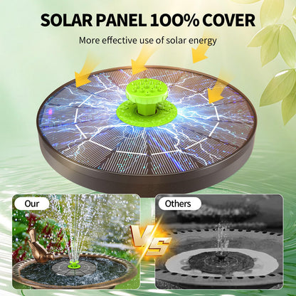 4.0W Solar Bird Bath Fountain Pump, Solar Powered Water Pump, Outdoor Water Fountain with 8 Nozzles for Hummingbirds, Garden, Pool, Pond