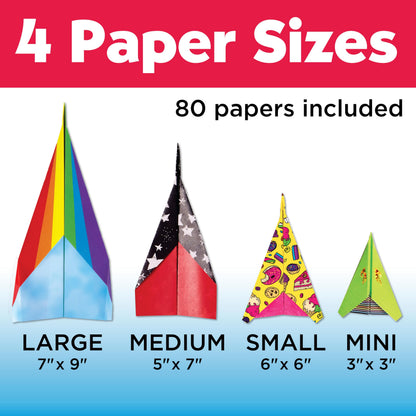 Creativity for Kids Stunt Squadron Fold & Launch Paper Airplanes: Create 80 Paper Airplanes, STEM Science Kit for Kids, Airplane Craft Kit for Kids, Gifts and Toys for Boys (Ages 6+)