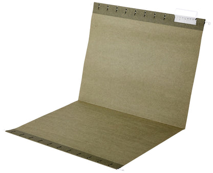 Amazon Basics Hanging File Folders for Documents, Letter Size, 1/5-Cut Adjustable Tabs, Standard Green, 75 Count per Box