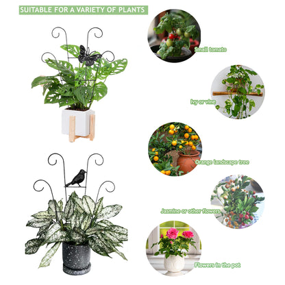 LONCHDAN Indoor Plant Trellis for Climbing Plants Indoor Trellis Indoor Metal Trellis 4 Pack for Garden Plants Support Small House Plant Trellis for Vines, Flower
