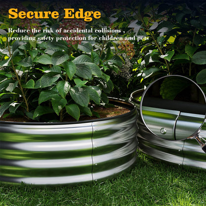 Galvanized Metal Planter Raised Garden Bed Kit for Gardening Outdoor，4x2x1ft 2 Planter Grow Garden Box Raised Flower Bed，Long Vegetable Clearance Herb Raised Garden Beds for Container Gardening