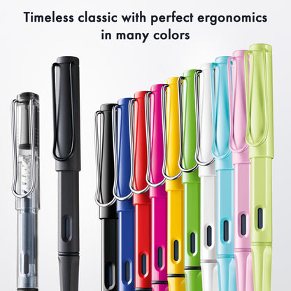 LAMY safari umbra - Fountain Pen with ergonomic grip & polished steel nib in size F - ideal for any Writing & Calligraphy - including LAMY T 10 blue cartridge - Right-Handed