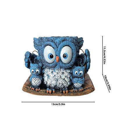 5.9 * 4.53 * 3.94inch New Owl Hanging Planters Owl Hanging Flowerpots Succulent Decorative Gifts (Owl Flower Pot)