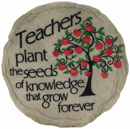 Spoontiques - Garden Décor - Teacher Stepping Stone - Decorative Stone for Garden
