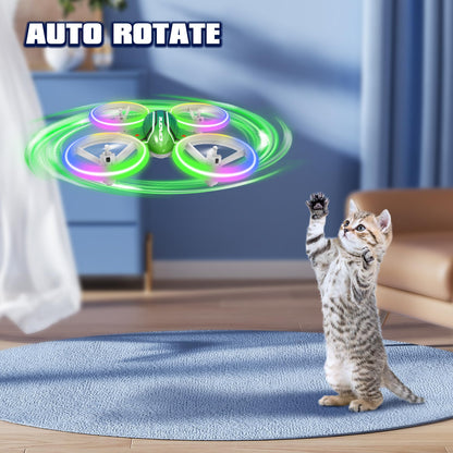 Mini Drones for Kids Beginners,Remote Control RC Quadcopter with Altitude Hold and 3D Flips with LED Lights and 2 Batteries,Full Propeller Protect,Toys for Boys and Girls