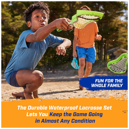 SwimWays Hydro Lacrosse, Waterproof Lacrosse Set, Outdoor Games for Adults and Kids, Sports Equipment, Pool Party Games and Toys, Blue