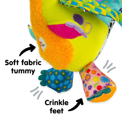 Lamaze Clip On Car Seat and Stroller Toy - Flip Flap Dragon - Crinkle Car Seat Toys and Stroller Toys - Sensory Toys for Babies - Travel Toys for Car - Infant Toys Ages 0 Months and Up