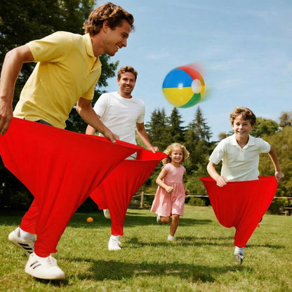 LuxDuo Hilarious Granny Pants Yard Game - 2 Giant Oversized Underwear Relay Race Props - Funny Outdoor Party Games for Adults Family Reunion Icebreaker Lawn Games for BBQ Carnival