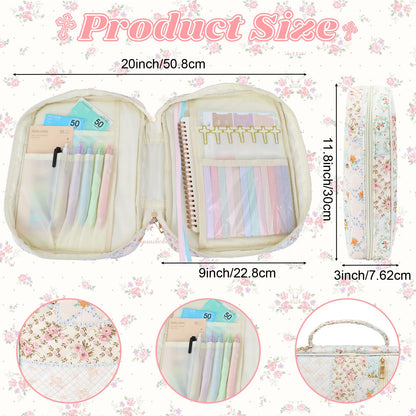 DRANSMIC Bible Cover Case for Women Large Bible Cover Bag Bible Study Supplies Accessories Bible Journaling Kit for Girls Women