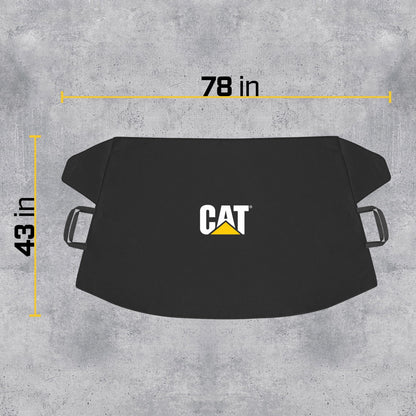 Cat® Windshield Snow Cover, Toughest Car Frost Protector for Ice & Sleet, Weatherproof for Winter, Includes Anti-Theft Straps, Freeze Protector for Auto Car Truck Van SUV, Wide Size 78"x45" inch,Black