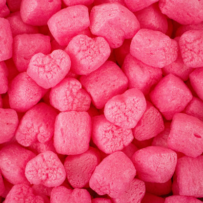 Magicwater Supply - .5 Cu Ft - Pink Heart Shaped Recycled Anti Static Packing Peanuts - Compostable & Biodegradable Cushion for Shipping - Dust-Free & Abrasion Resistant - Void Filler