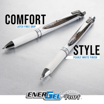 Pentel EnerGel RTX Pearl Liquid Gel Pen, Right Brain Expressions Pack, (0.5mm) Needle Tip, Fine Line, Asstd. Ink, 5-Pk