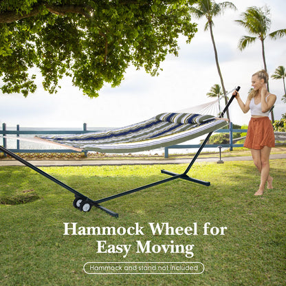 SUNCREAT Hammock Wheel Kit for Hammock Stand, Weather Resistant Portable Universal Stand Wheel for Outdoor Use, Black