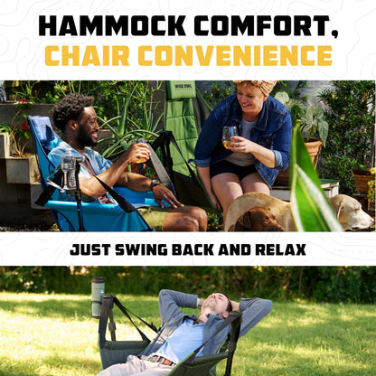 Wise Owl Outfitters Hammock Chair for Adults – Comfortable Portable Folding Rocking Camping Chair with Carry Bag – Great for Lawn, Campsite & Outdoors