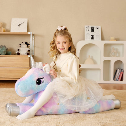 EARTHSOUND Giant Unicorn Stuffed Animal Plush Toy,Large Jumbo 43" Big Size Soft Toys,Cute Huge Plushy Fluffy Fat Plushie,Gifts for Kid
