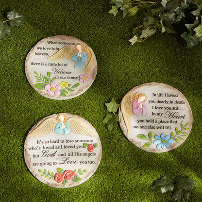 DII Memorial Stepping Stone Collection, Cement, Someone in Heaven, 9.75 Diameter