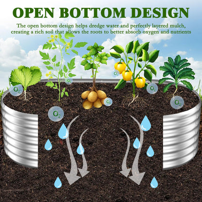 DERYONI Galvanized Raised Garden Bed Kit 2pack,Planter Raised Beds 6x3x1ft for Gardening,Outdoor Metal Garden Bed Planter Box for Flowers,Fruits,Vegega Raised Garden Bed