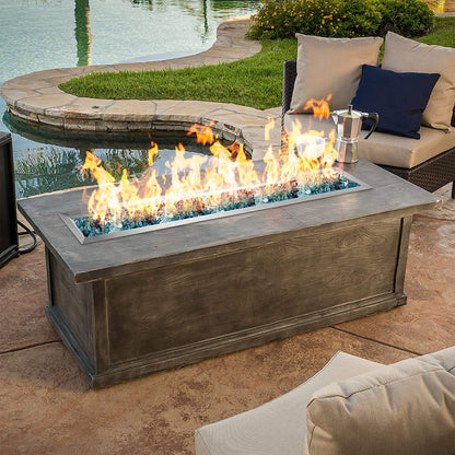 Stanbroil Linear 72" x 6" Drop-in Fire Pit Pan with Jet Burner, Upgrade Natural Gas & Propane Fire Table Insert Kit, High Flame, 175k BTU Max