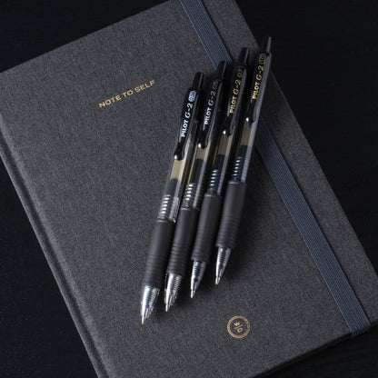 PILOT G2 Premium Refillable & Retractable Rolling Ball Gel Pens, Bold Point, Black Ink, 12-Pack (31256)