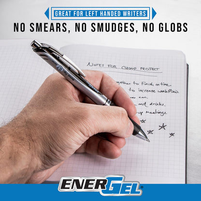 PENBLN75C - Pentel EnerGel Needle Tip Liquid Gel Ink Pens