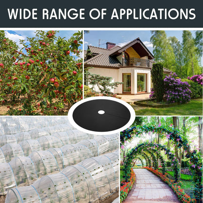 Macarrie 30 Pieces Weed Barrier Mats Non Woven Tree Mulch Ring Thickened Tree Protectors Mat Black Mulch Reusable Rings Landscaping Plant Cover Round Anti Grass Gardening Fabric Cover(16.5 Inch)